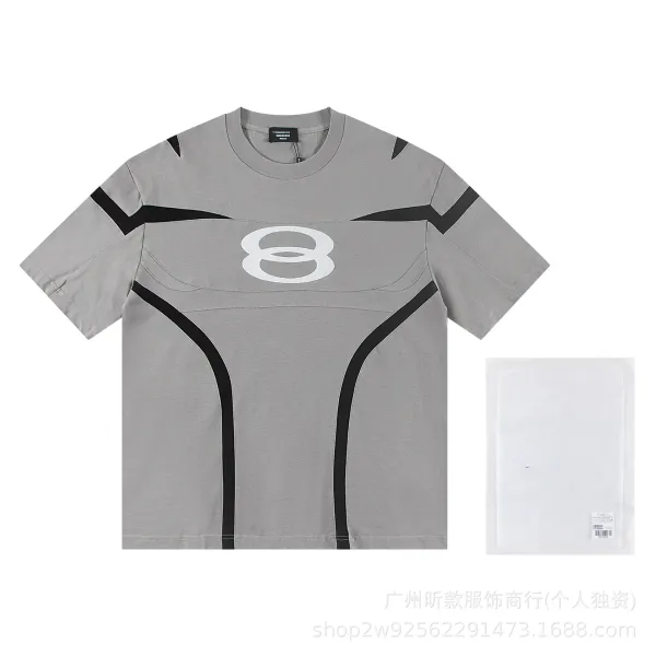 Wardrobe 8 Logo Panel T-Shirt Black - 4