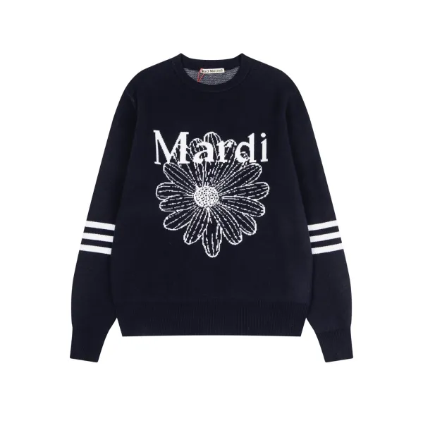 Maison Margiela Daisy Embroidered Sweater Black - 6