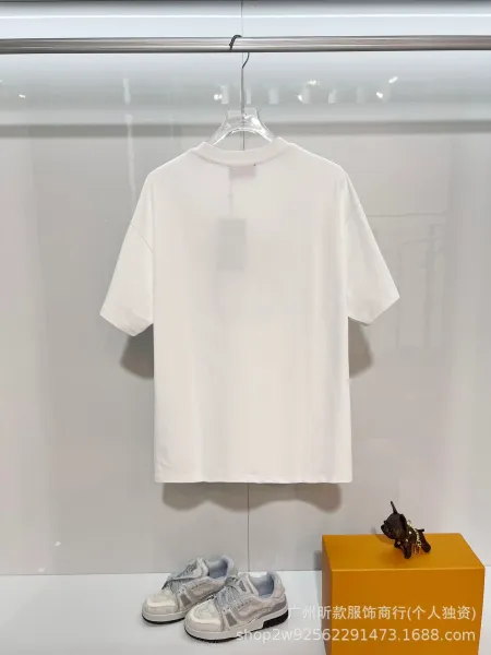 Gucci GCI Logo Embroidered Washed Denim Gray T-Shirt - 12