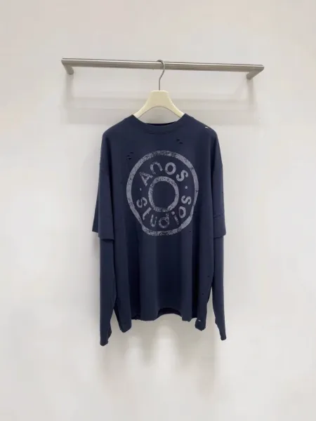 Gallery Dept. Distressed Logo T-Shirt Navy - 5