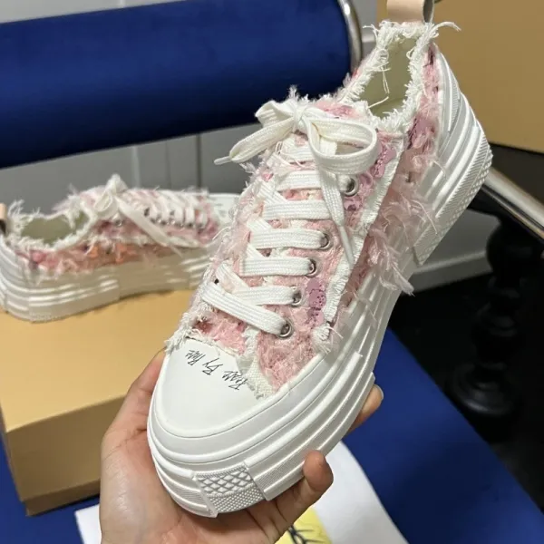 Saint Tears x Imposter London Deconstructed Pink Floral Sneakers - 3