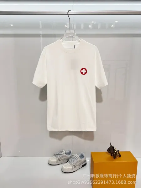 Versace V-Lovers Cat Embroidery White T-Shirt - 25