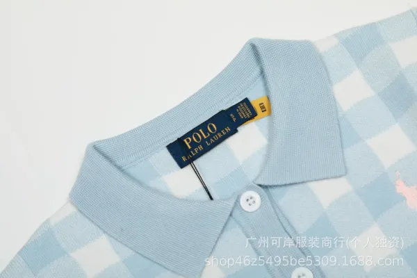 Polo Ralph Lauren Gingham Knit Polo Yellow - 13