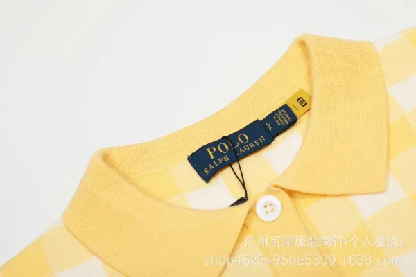 Polo Ralph Lauren Gingham Knit Polo Yellow - 21