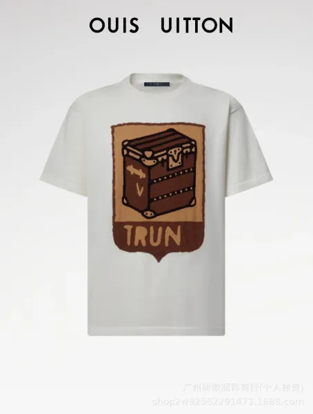 Louis Vuitton Trunk & Flower Shield T-Shirt White - 4
