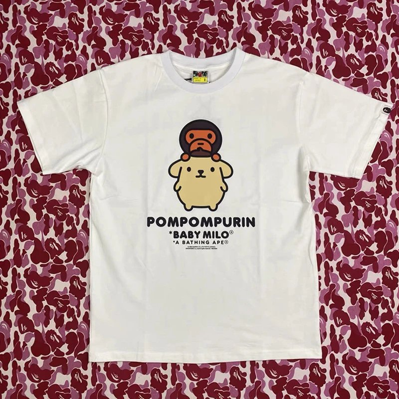 A Bathing Ape x Pompompurin Baby Milo White T-Shirt - 1