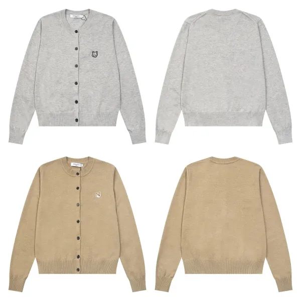 Maison Kitsuné Fox Embroidered Turtleneck Sweater Gray - 7