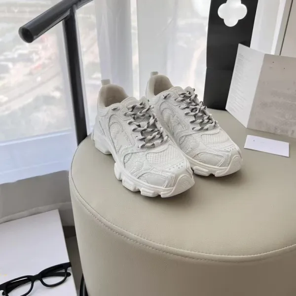 Off-White Diagonal Arrow Mesh Chunky Sneakers Beige Gold Multicolor - 16