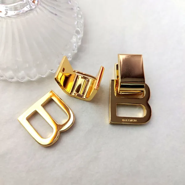 Balenciaga B Logo Crystal-Embellished Belt Buckle Accessory - 7