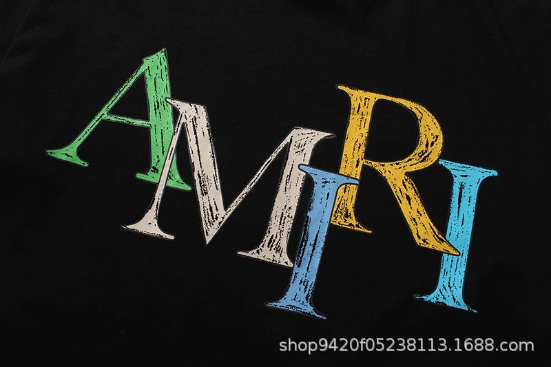 Amiri Oversized Logo Print Black T-Shirt - 14