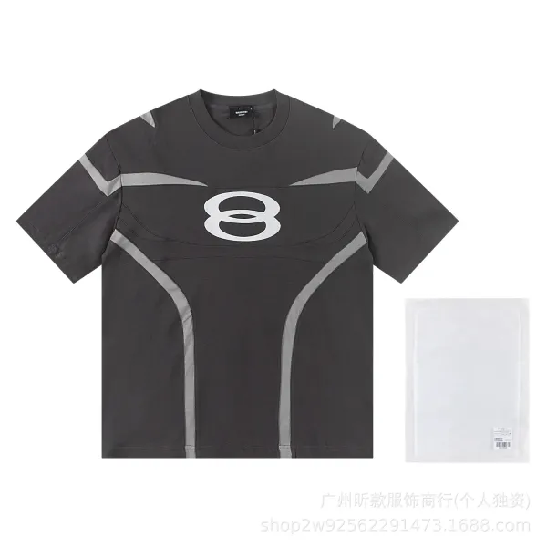 Wardrobe 8 Logo Panel T-Shirt Black - 6