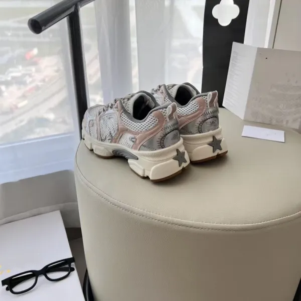 Off-White Diagonal Arrow Mesh Chunky Sneakers Beige Gold Multicolor - 35