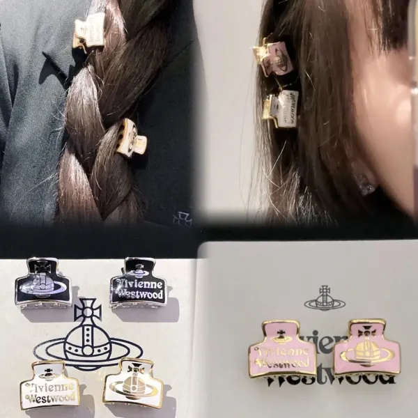 Vivienne Westwood Orb Pink Hair Claw Clips - 3