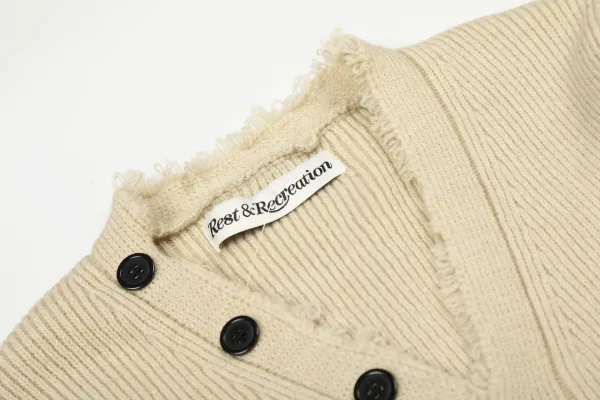 Play Comme des Garçons Music Note Cardigan Beige Sweater - 7