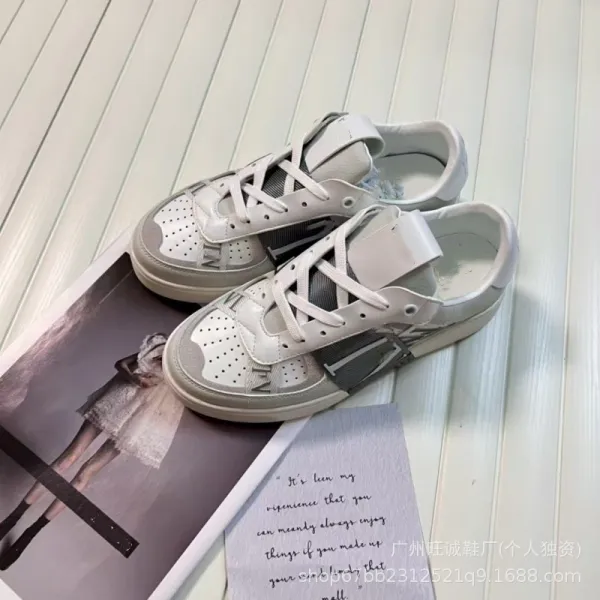 Dior B23 Low-Top Perforated White Gray Sneakers - 14