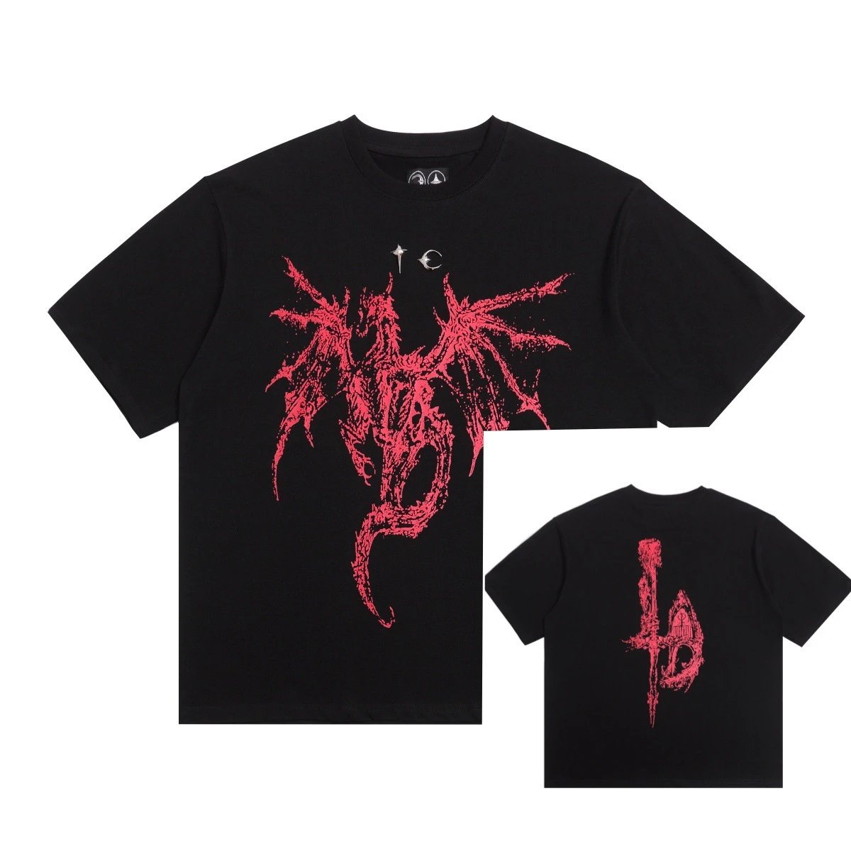 Unbranded T-Shirts Loose-fit graphic print — TC2612 Black