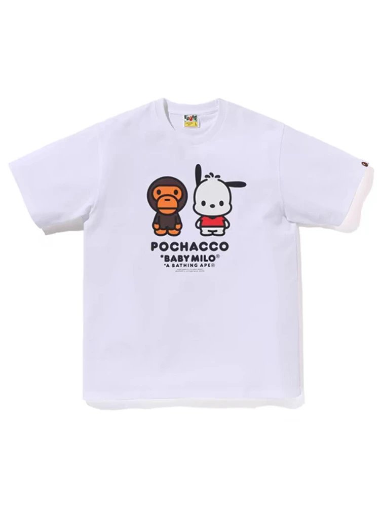 Hello Kitty x Baby Milo x A Bathing Ape Graphic Print Black T-Shirt - 5