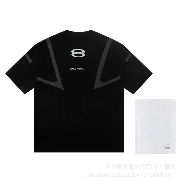 Wardrobe 8 Logo Panel T-Shirt Black - 9