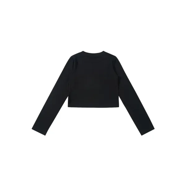 Aeae Chapter Normaek Cropped Long-Sleeve T-Shirt Navy - 15