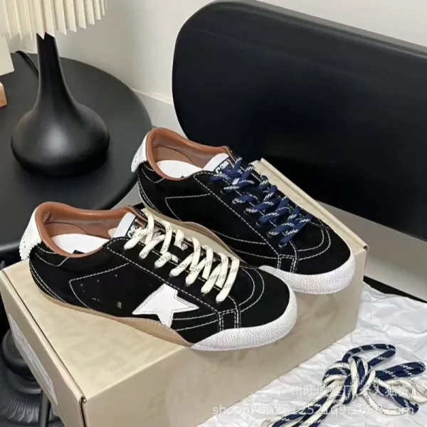 Golden Goose Deluxe Brand Super-Star Black Suede Sneakers - 1