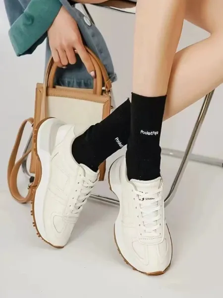 Off-White Diagonal Arrow Sneakers Beige Chunky Sneakers - 8