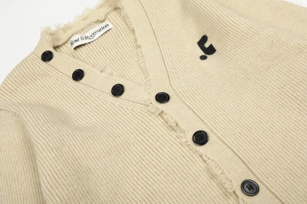 Play Comme des Garçons Music Note Cardigan Beige Sweater - 5