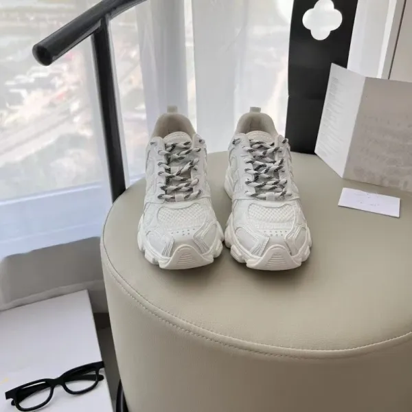 Off-White Diagonal Arrow Mesh Chunky Sneakers Beige Gold Multicolor - 17
