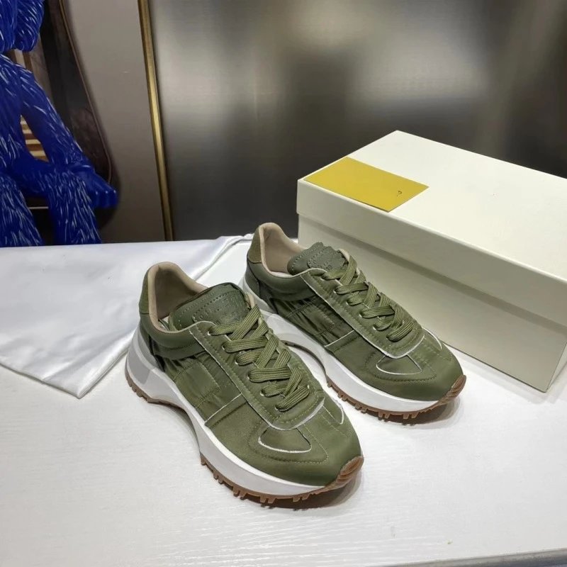 Maison Margiela Tabi Runner Army Green Sneakers