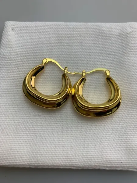 Bold Resin Hoop Earrings in Cobalt Blue and Deep Purple - 7