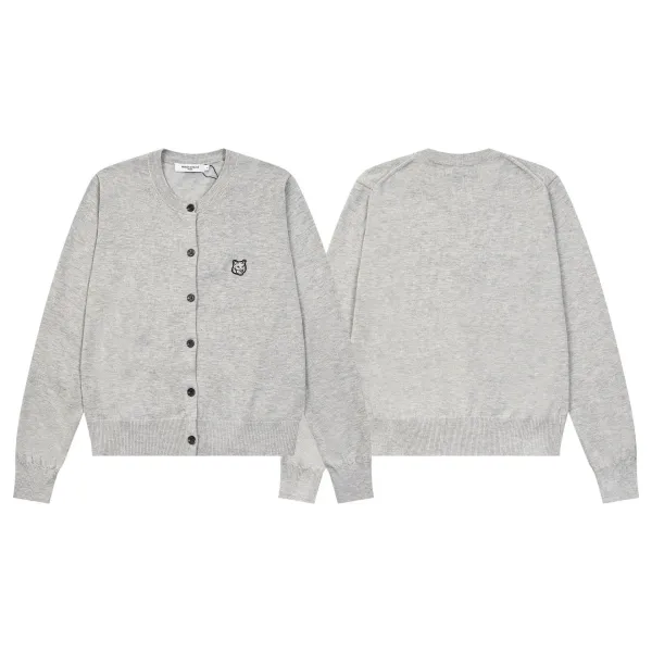 Maison Kitsuné Fox Embroidered Turtleneck Sweater Gray - 13