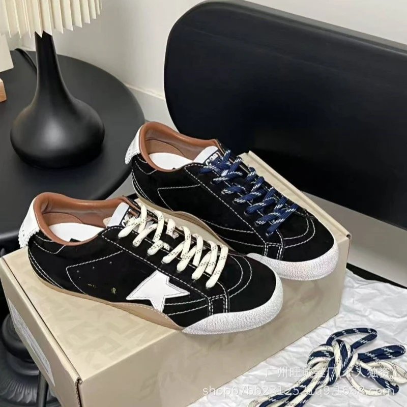 Golden Goose Superstar Pink Suede with Silver Star Sneakers - 4