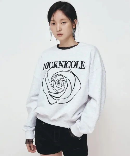 NickNicole Rose Graphic Hoodie White - 24