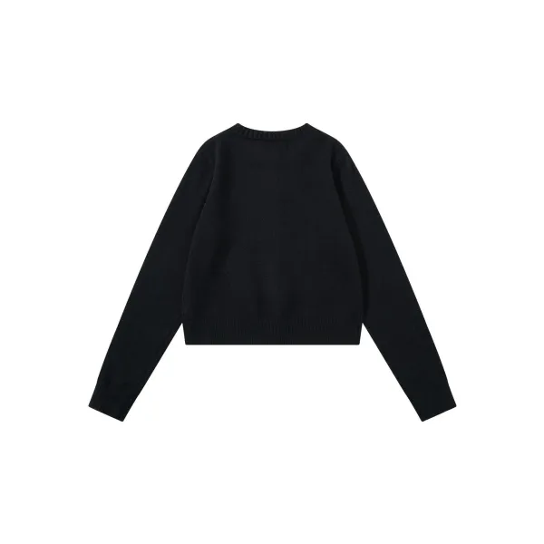 Mian Litt Olive Green Cropped Knit Cardigan - 9