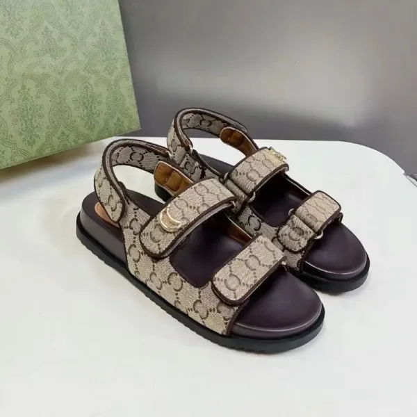 Celine Triomphe Logo Print Denim Blue Sport Sandals - 5