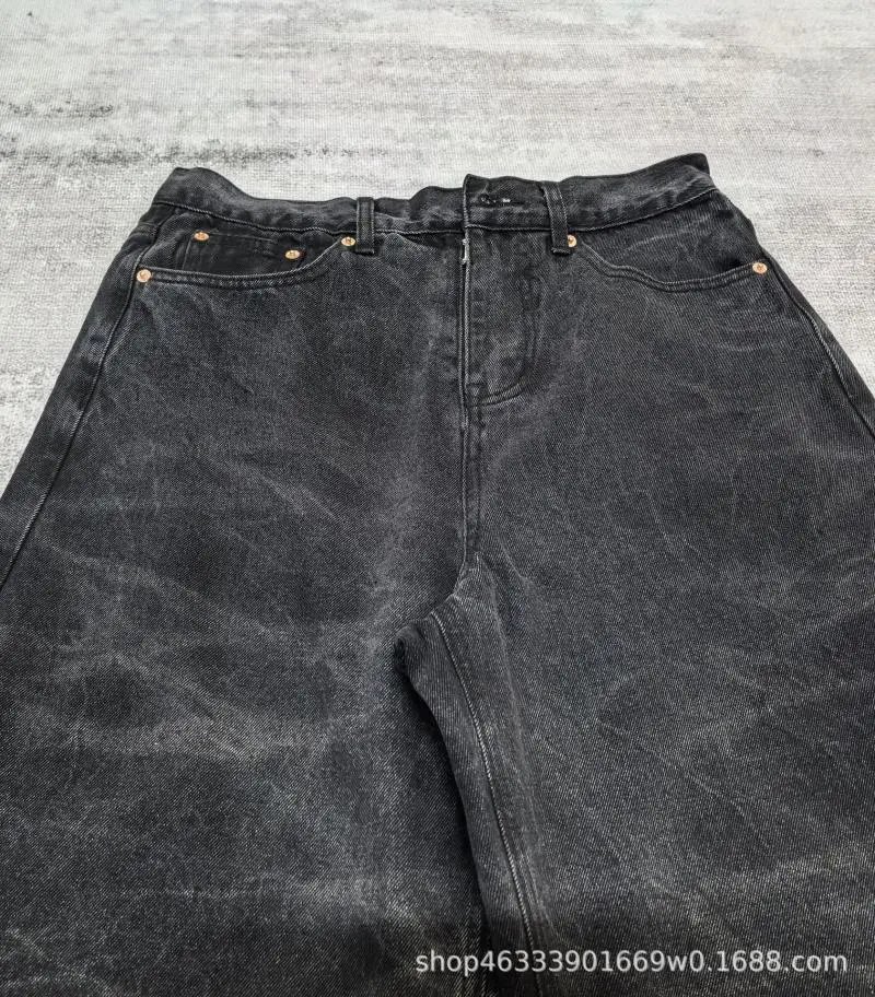 Gallery Dept. Distressed Wide-Leg Black Jeans - 4