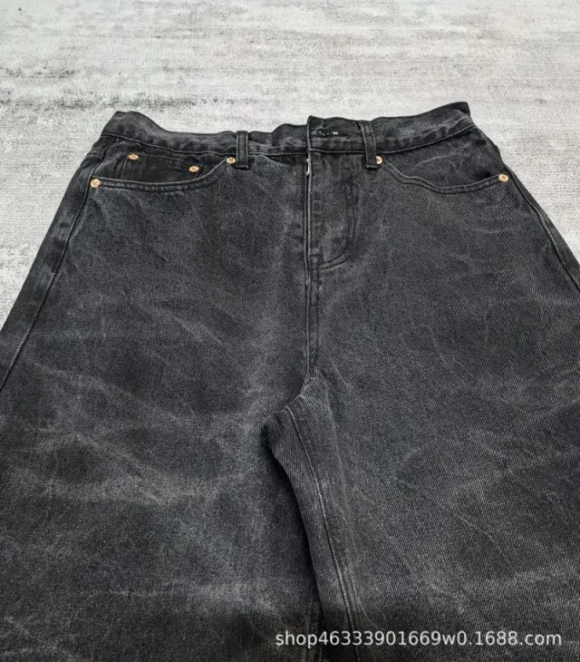 Unbranded Jeans Washed wide-leg flare product detail image 4