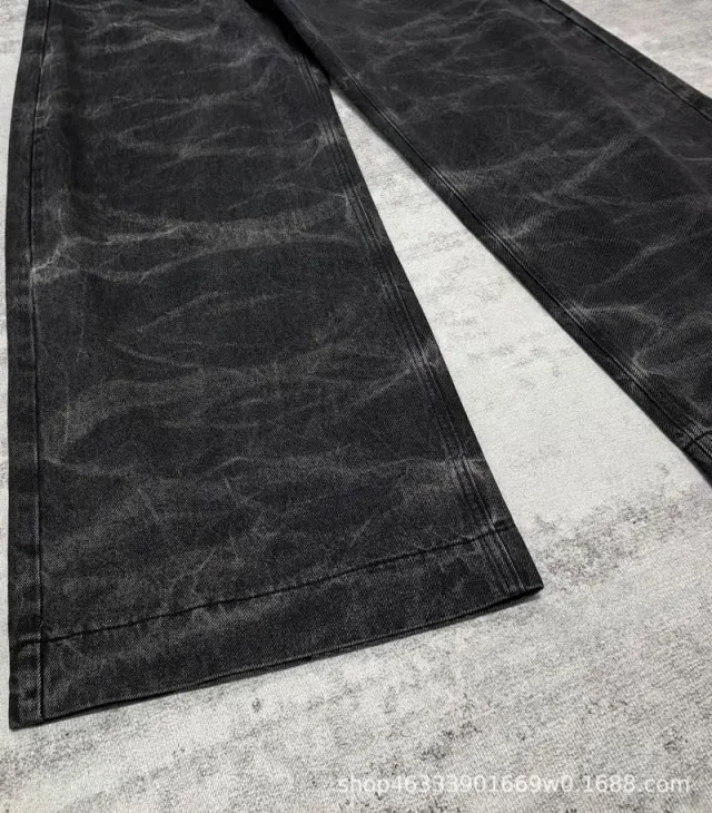 Unbranded Jeans Washed wide-leg flare product detail image 9