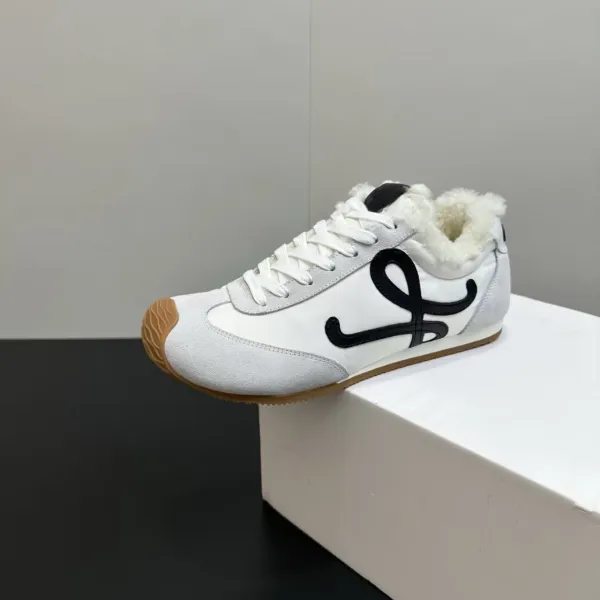 Loewe Puzzle Sneaker White Shearling-Lined Sneakers - 6