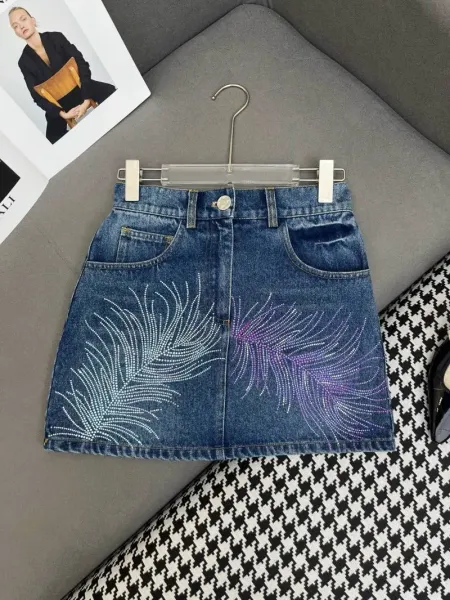 Dior Feather-Embroidered Denim Shirt Blue - 9