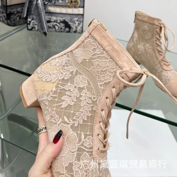 Dior Lace-Up Ankle Boots Black - 9