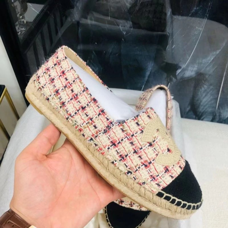 Dior J'Adior Espadrille Multicolor Tweed Loafers - 23