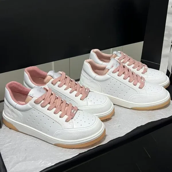 Saint Tears Perforated Leather Sneakers White - 18