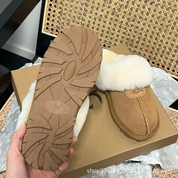 UGG Fluff Yeah Slide Beige Shearling Slippers - 2