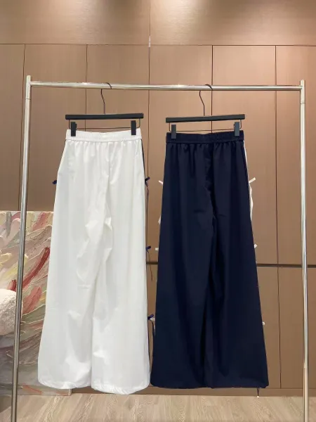 MMY Side-Tie Wide-Leg Track Pants White - 4