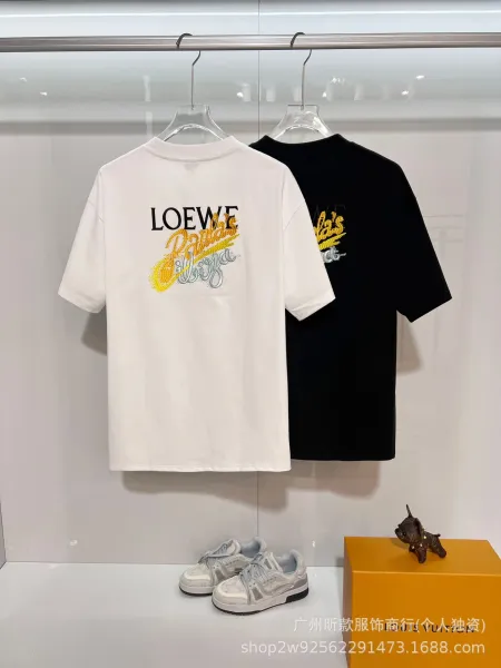 Loewe Anagram Multicolor Embroidered Black T-Shirt - 5