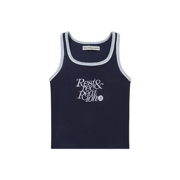 Rest & Recreation Rest & Recre-ation Beige Ribbed Vest-Top - 5