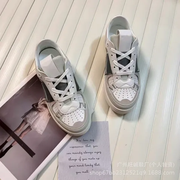 Dior B23 Low-Top Perforated White Gray Sneakers - 13