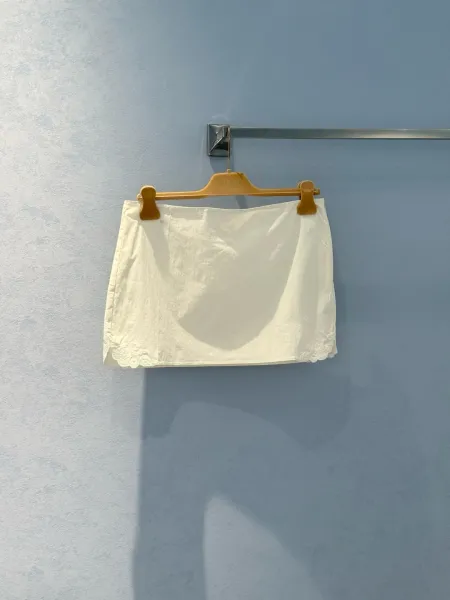 Miu Miu Lace-Trimmed Cotton Underwear White Underwear - 4