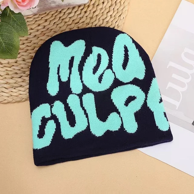 Unbranded Hats Knitted Beanie with Oversized Lettering product detail image 24
