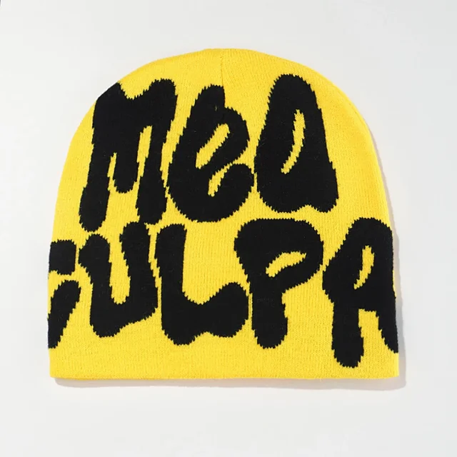 Unbranded Hats Knitted Beanie with Oversized Lettering product detail image 10